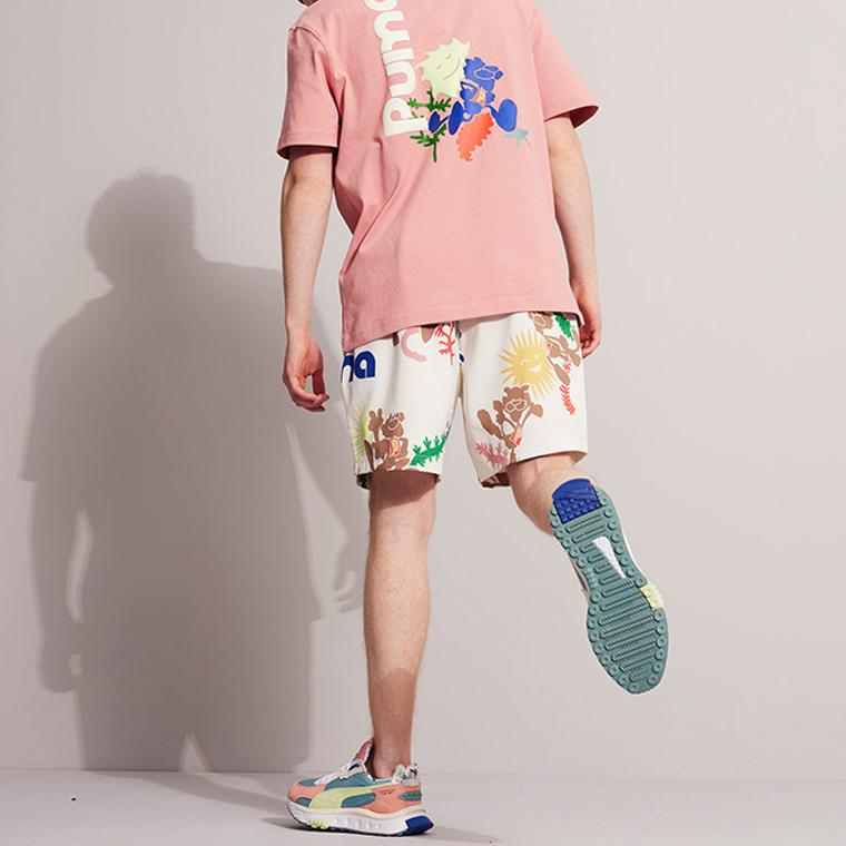 Puma Adventure Planet Graphic Tee Men Tops Rose-Pink 533485-24