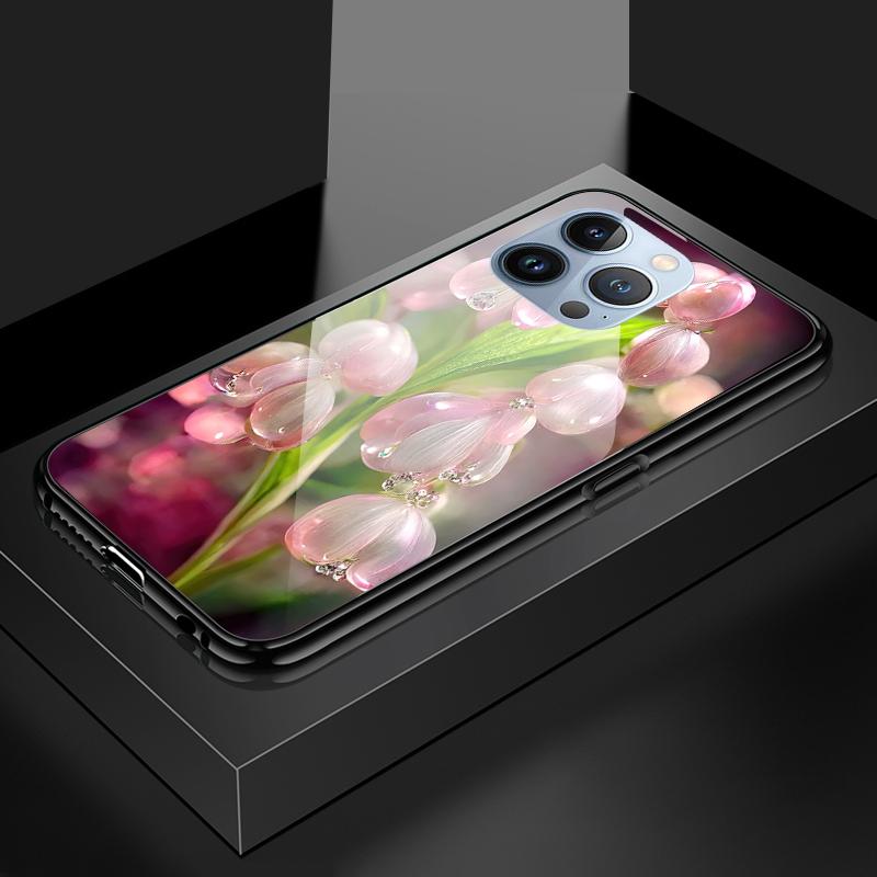Tempered Glass Phone Case For OPPO Reno13 Reno14 Realme 11 12Pro 14 GTNeo6 C21Y C53 C75 OnePlus Nord2 NordCE3Lite Soft Edge Shockproof Smooth Shell