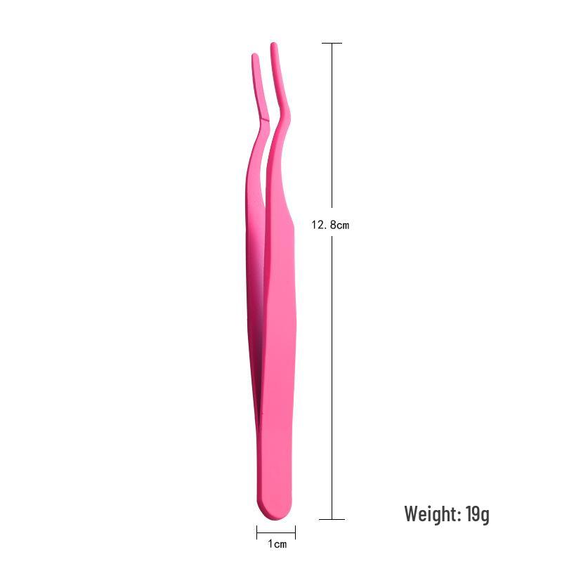 Black Beauty Eyelash Curler & Portable Eyebrow Tweezers Set – Stainless Steel Eyelash Perm Tool