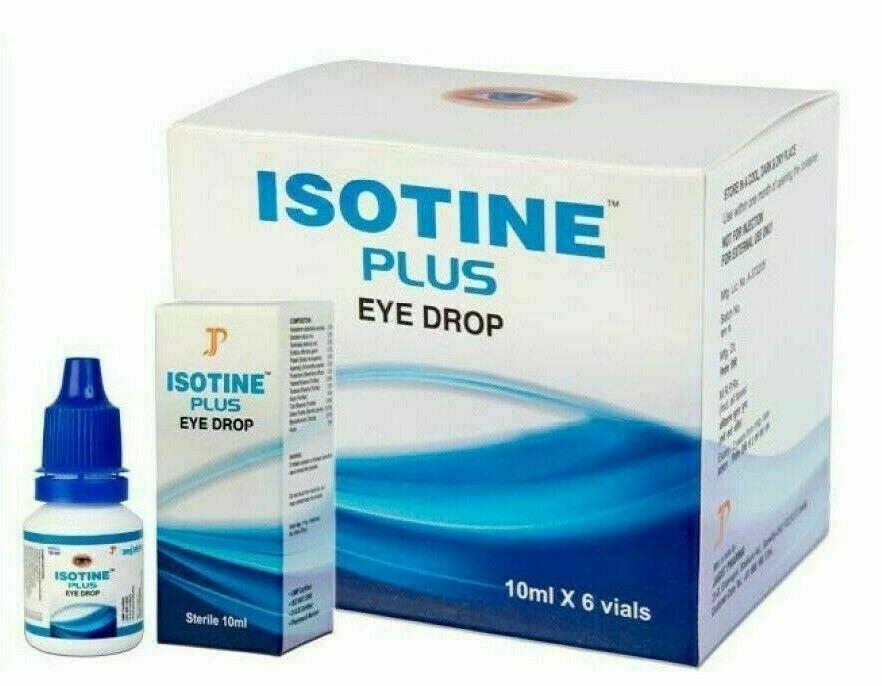 

(Упаковка из 6 шт.) Isotine Plus Eye Drops Pure 100% оригинальные глазные капли 10 мл