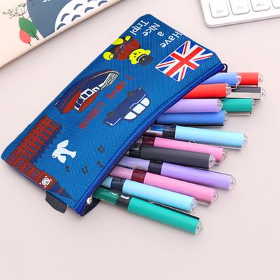 Oxford Cloth Pencil Bag Portable Large Capacity School Students Zipper Bag Multifunctional Boys Girls Stationery Pouch Pen Case School Supplies