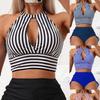 New European And American Swimwear Fashion Striped Bikini Split Two-Piece Sexy Swimsuit Women