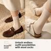 Women's Autumn and Winter Woolen Socks, Warm Mid-calf Wool Socks, Antibacterial Cashmere Long Calf Socks