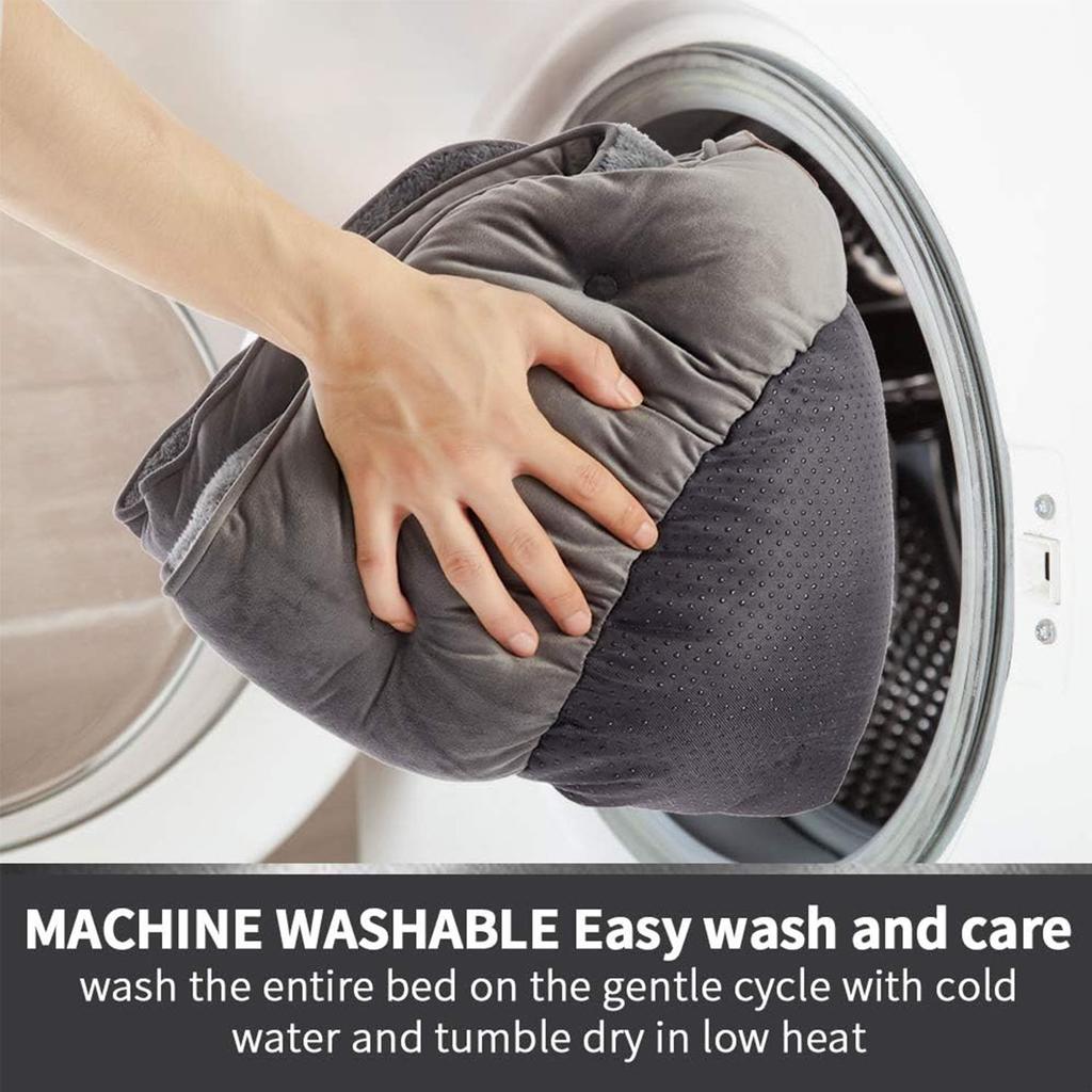 For Pet Bed For Small And Large Pets, Soft, Washable, Non-Slip Base, Water Resistant, Grey, 50 Cm