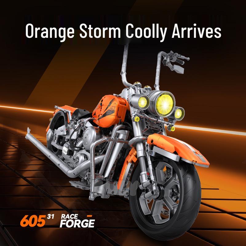 

Gu Li Electroplating 1:5 Motorcycle Puzzle Assembly Building Set for Kids