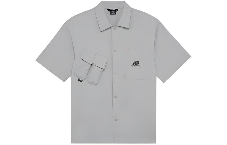 New Balance Shirts Men s Gray Lapel Moderate Other AMJ22360-SDE L