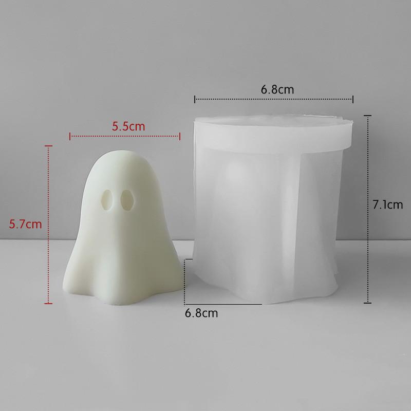 Diy Ghost Candle Silicone Mold Aromatherapy Candle Plaster Handmade Soap Mould Epoxy Craft Casting Tools For Halloween Decoratio