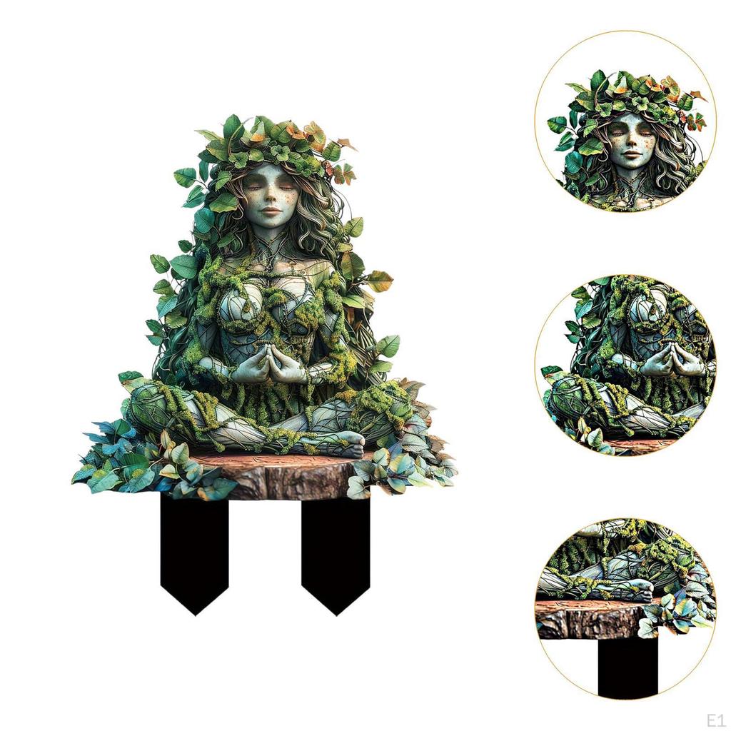 Feengartenstecker, Acryl 2D Hofschild Ornament für Gehweg, Hinterhof Außendekoration