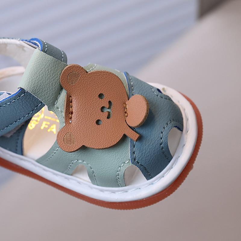 Summer Shoes for Boys and Girls 1-2 Years Old, Infant Squeaky Shoes with Sound, Soft-Soled Walking Sandals.