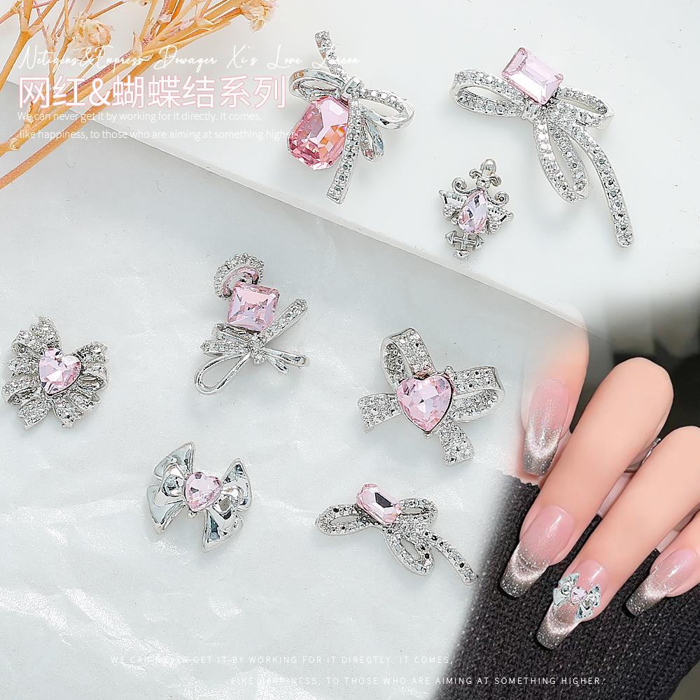 

10 шт. украшения для ногтей White K Butterfly Nail Art Diamond Love наклейки для ногтей носимые наклейки для дизайна ногтей аксессуары поддельные украшения для ногтей