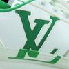 Great LOUIS VUITTON Low cut sneakers LV logo leather white leather Women 37 Used