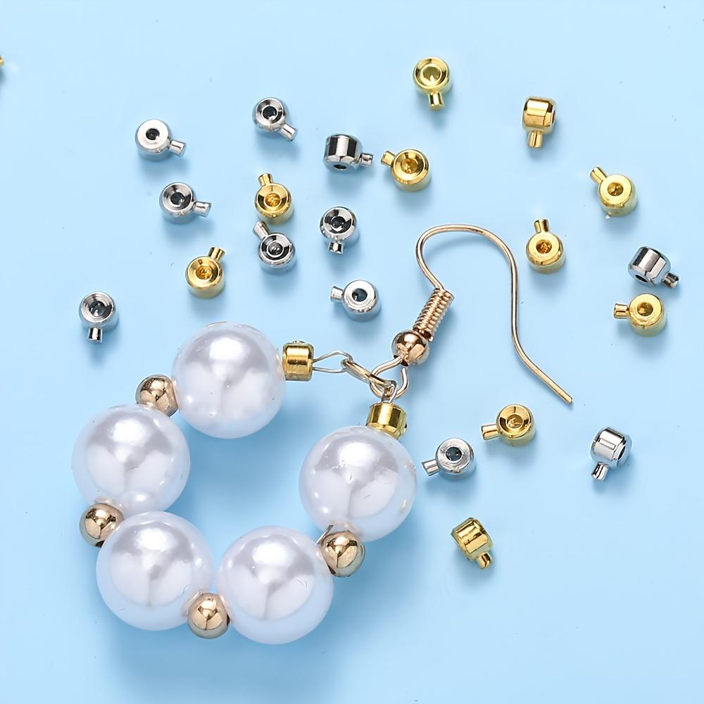 Coppers 20pcs 3x4mm Positioning Buckles Clasps with Bead Caps - DIY Jewelry Connectors, Necklace & Bracelet Closure Buckles - Ideal for DIY Connection