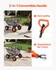 Garden Dump Cart, 544 kg Poly Dump Cart, Garden Carts Dumps Wagon with Storage Fence, 2-in-1 Convertible Handle, 90° Quick-Dumps Mechanism, 180°