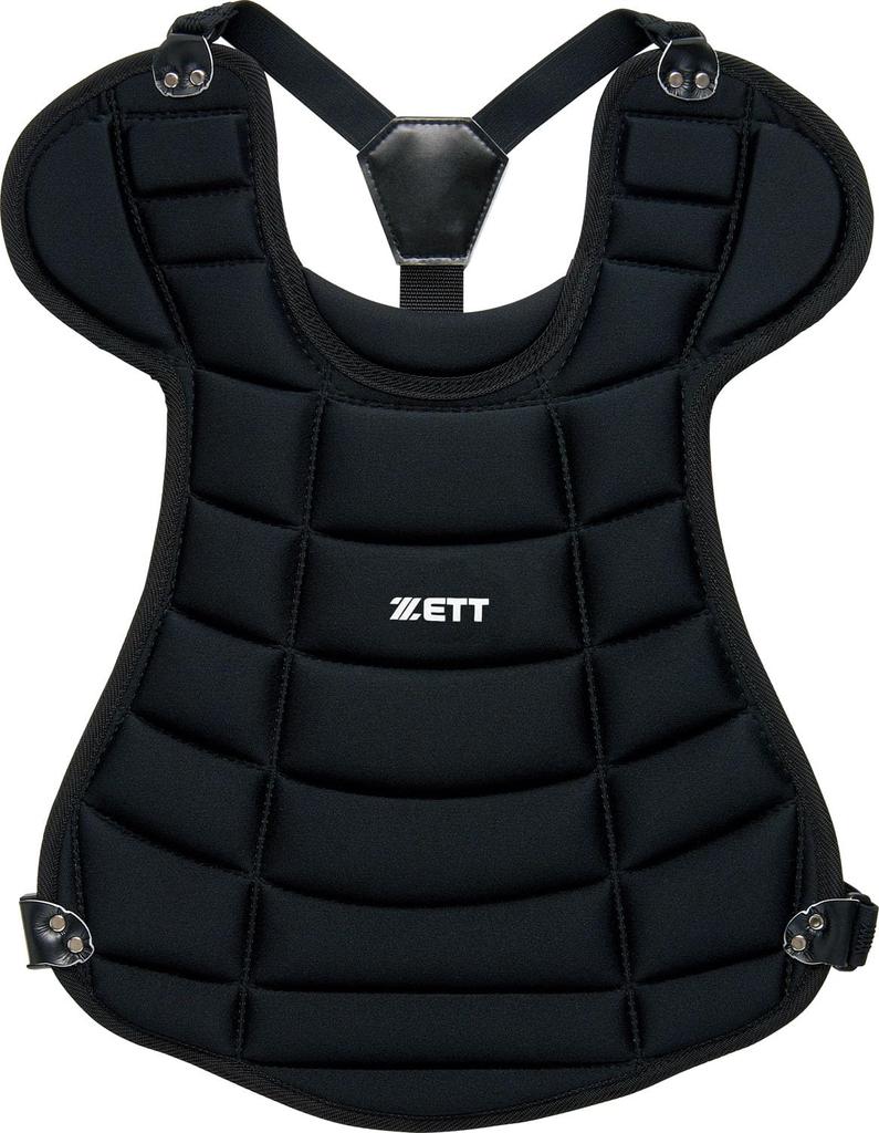 ZETT Baseball Protector for Youth Softball and Youth Rubber Softball Black Made In BLP8340 Catcher, (1900), Japan,