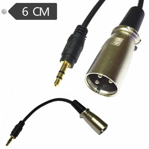 XLR Microphone Cable Converter, 3.5mm Male To XLR Male Cable, 3.5mm TRS Stereo Mini Jack AUX Cord Audio Cable (15cm)