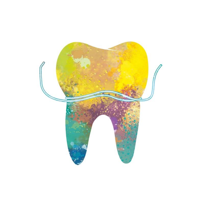Watercolor Teeth Implant Canvas Painting Tooth Fairy Dental Art Poster Dentist Anatomy Print Wall Pictures Hospital Clinic Decor