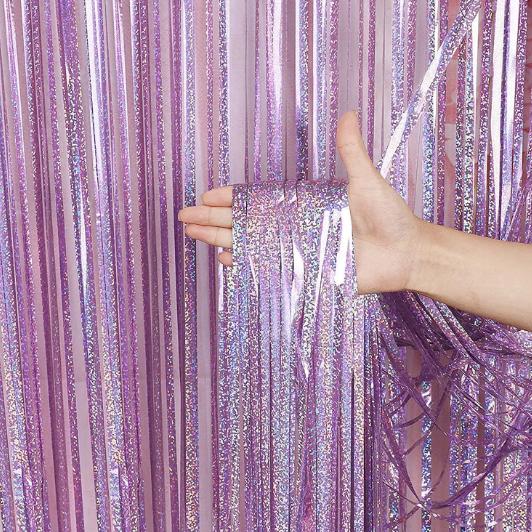 

2 м вечерние фоновые шторы с блестящей золотой мишурой, бахрома, фольга, занавеска для дня рождения, свадьбы, украшение для взрослых, юбилейный декор 1m*2m розовый