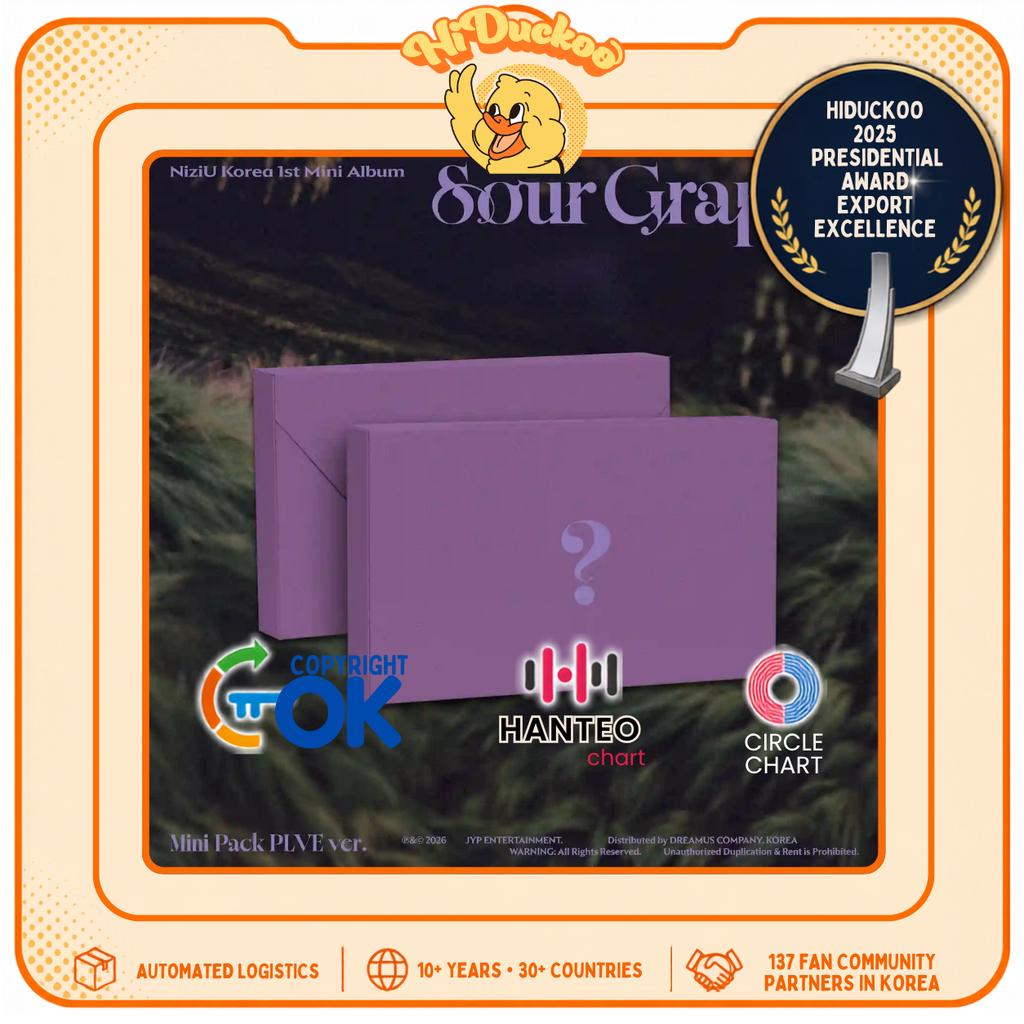 [PRE-ORDER] NiziU Korea 1st Mini Album - Sour Grapes (Grape Charm Ver.)