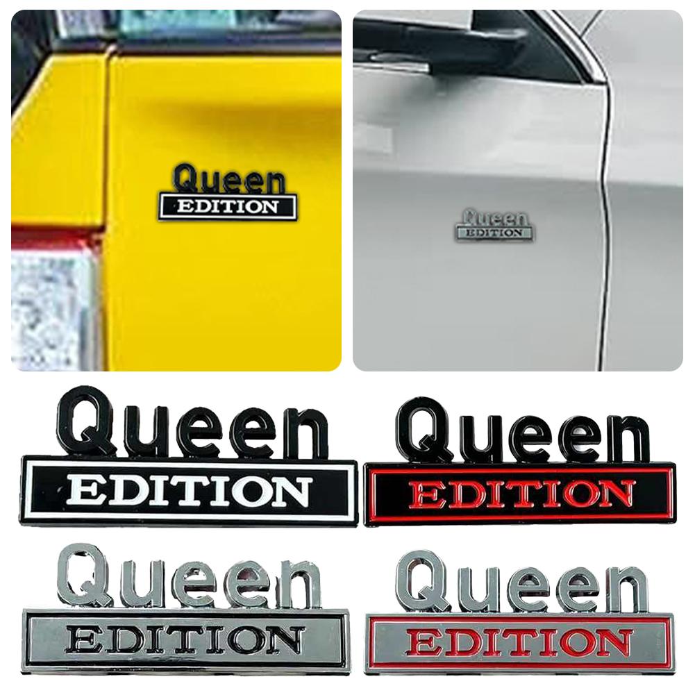 3D Queen EDITION Emblem Funny Sticker for Car Truck Spare Door for Universal Vehicle SUV, Motorcycle