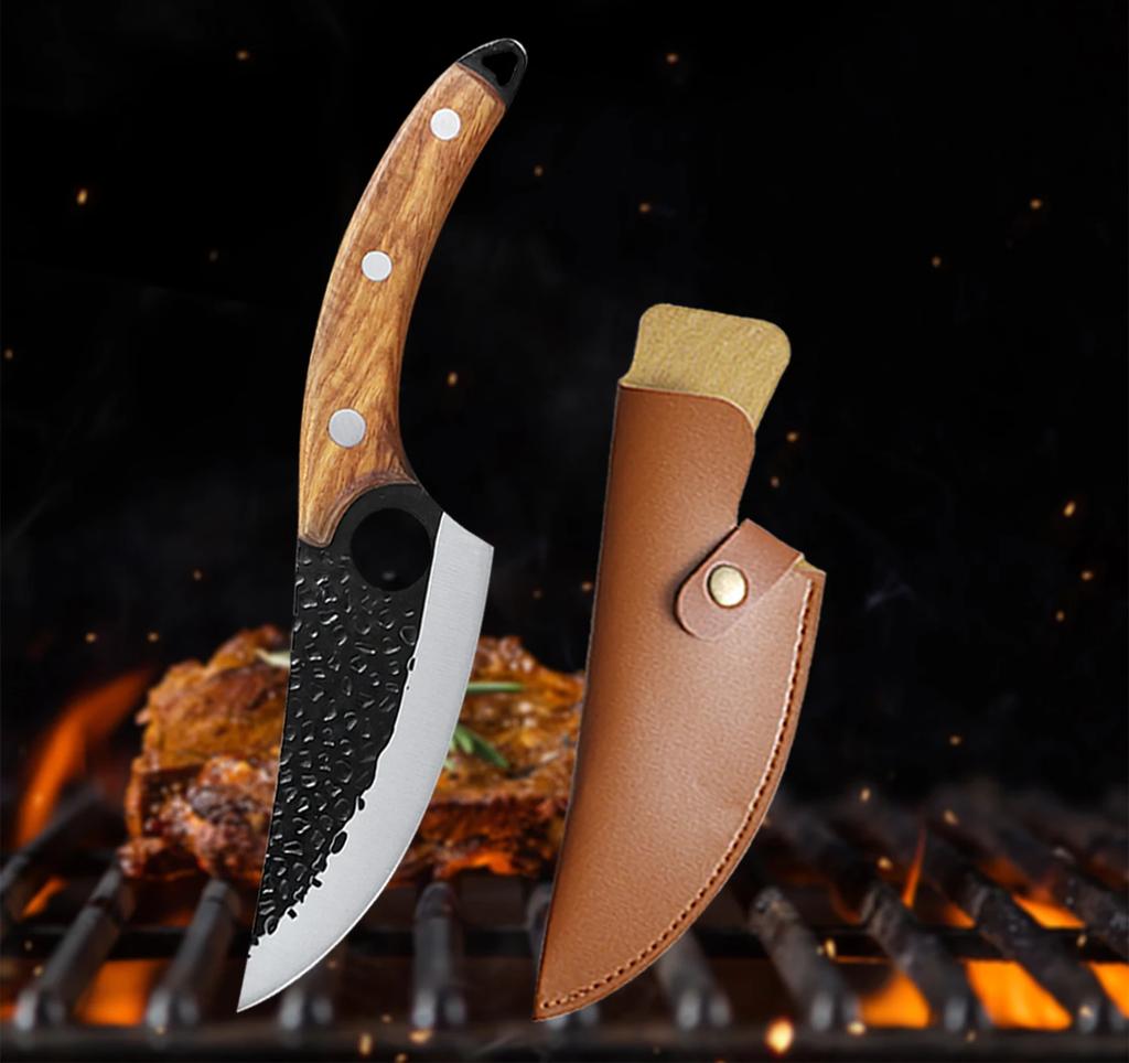 WXCOO Stainless Steel Meat Cleaver Knife Kitchen Sharp Boning Household Fruit Paring BBQ Knife Wooden Handle Kitchen Supplies