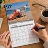 Annual Schedule Organizer Seagull 2027 Wall Calendar, Funny Seaside 12 Monthly Spiral Creative Office Decor Binding Hanging Planner with Thick