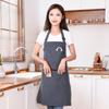 Kitchen Oil Resistant Apron Striped Zippered Linen-Cotton Apron With Straps Breathable Apron Women'S Dirt Resistant Work Clothes