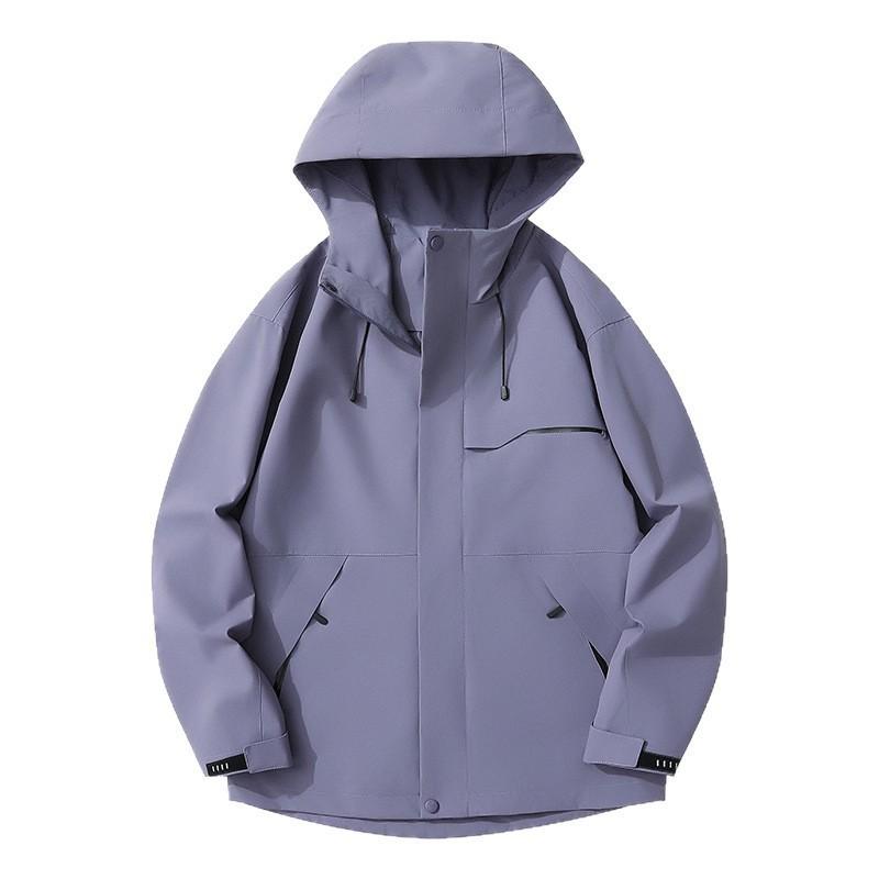 Unisex Lightweight Outdoor Windproof Waterproof Jacket Gore-Tex Fabric Breathable Hiking Raincoat With Hood