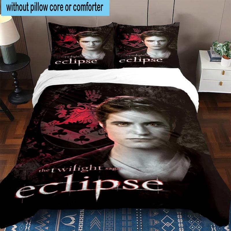 3PCS Eclipse Twilight vampire 3pcs Bedding,Including 3PCS Duvet Cover And 2pcs Pillowcases Perfect for Christmas,Ideal for Bedroom, Dormitory