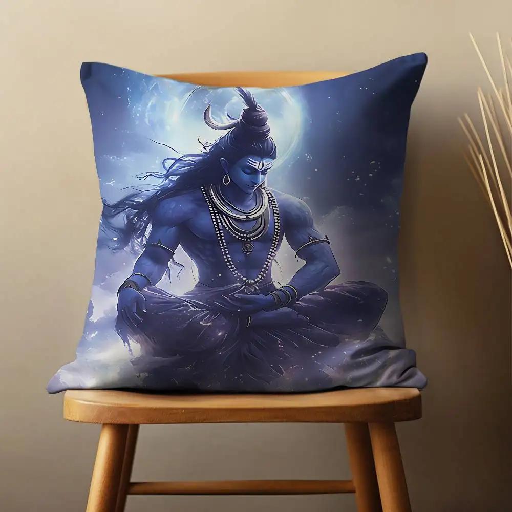 India Art Lord Shivasjpg Pillow Case For Room Sofa Cushion Cover Suitable For Home Bedroom Decoration And Protector