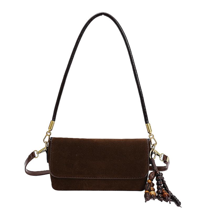 

Фактурная ретро маленькая сумка, новая сумка, женская сумка, сумка через плечо, повседневный стиль, простая и модная маленькая квадратная сумка. темно-коричневого