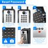 12 Digit Combination Lock Box Wall Safe Key Lock Box Large Capacity Weatherproof Outdoor Lockbox Spare Key Safe Storage Lock Box
