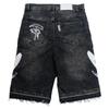 RogueWave Nye Harajuku Bokstav Svarte Jeans Hip Hop Vintage Baggy Shorts Casual Gym Denim Shorts Streetwear