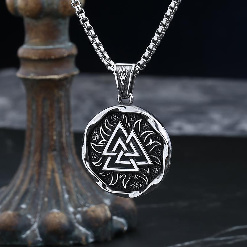 New 316L Stainless Steel Viking Norse Celtic Knot Pendant Necklace Good Polished For Man Women For Teens Gift