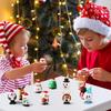 Christmas Mini Wind-up Jumping Toy Festive Wind-Up Figurines Playthings Favors Santa Claus Snowman Home Decor Party Gift