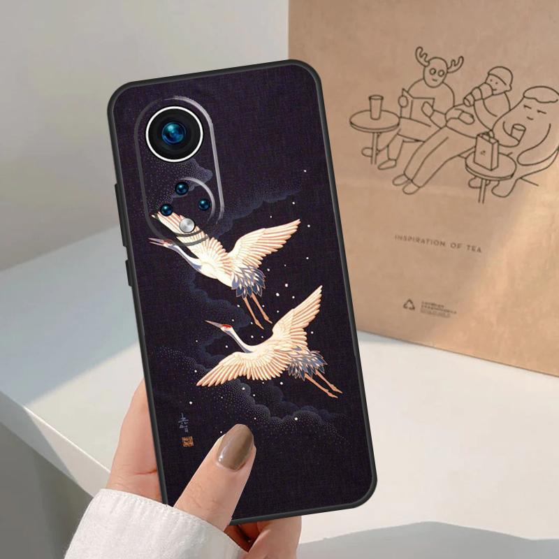 Japanese Cranes Art For Honor Magic 8 Pro 7 6 5 Lite Case For Honor Win RT 200 400 50 70 90 X8b X9a X9b X9c X9d