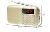 LEFON Rechargeable Multi-Function AM/FM Pocket Radio with USB and microSD Card Support, MP3 Player, LED Light, and Portable Radio (Gold)