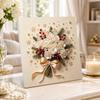 Pearl Flower Bouquet Christmas Art Kit DIY Home Decor Painting. Elegant Pearl Beads. Winter Floral Craft. Festive Holiday Ornament.