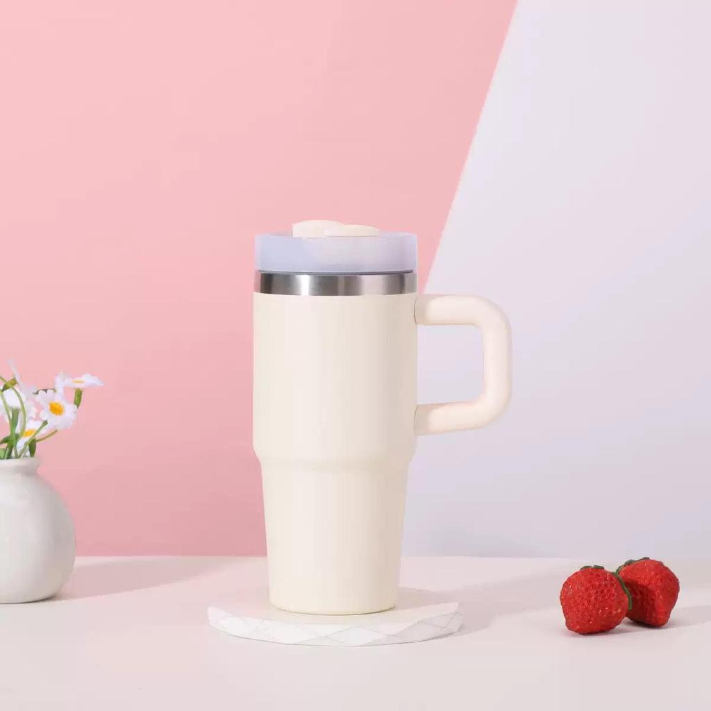 Stanley 14 oz isolierter Becher für das Auto mit Strohhalm