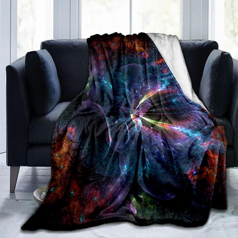 Colorful Magical Fantasy Abstract Art Printed Modern Blanket Gedruckt Bettdecke Geschenk Flannel Soft Sofa Bed Throwing Blankets