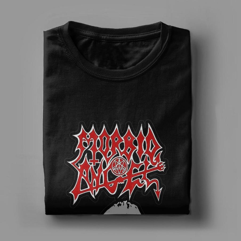 Morbid Angel T-Shirt for Men Band Novelty 100% Cotton Tee Shirt Crew Neck Short Sleeve T Shirt 4XL 5XL Clothes