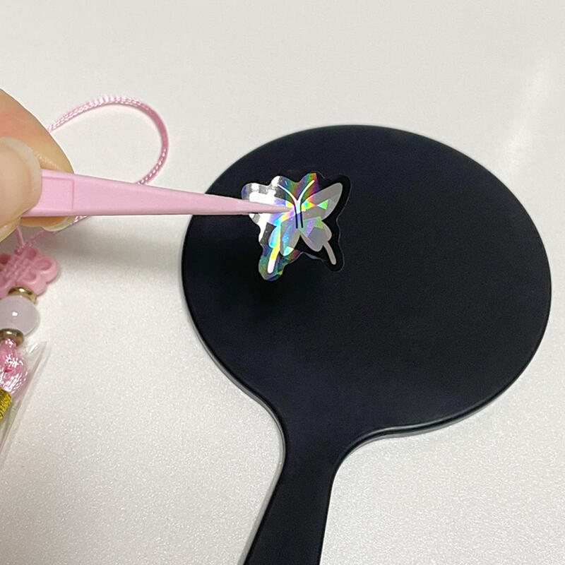 DIY Mother-of-pearl Sticker Hand Mirror Making Kit Portable Mother-of-pearl Lacquerware