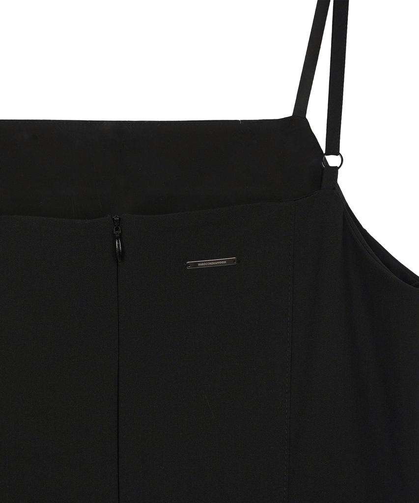 HARDCORE HAPPINESS Slip Button Point Dress_Black
