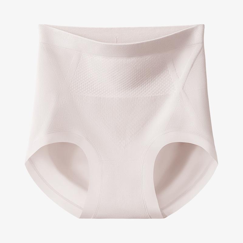 Women's Spring and Autumn Abdominal Lift Hip Antibacterial Not Roll Edge Shape Shaped High Waist Triangle Briefs
