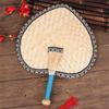 TaTanice Chinese Style Handwoven Wheat Straw Fan