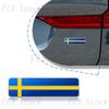 1Pcs Aluminum Sweden Flag National Flag Emblem Sticker Car Trunk Badge Fender Body Decal For Volvo XC40 XC60 XC90 C30 V40 V60