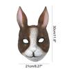 Maschera di Coniglio 3D Realistica Accessori Creativi Copricapo Schiuma PU Travestimento Adulto Locale Notturno Halloween Festa di Pasqua Decorazioni Carnevale Gadget