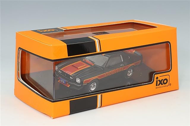 IXO 1/43 Scale Ford Mustang Cobra II 1977 Black/Red