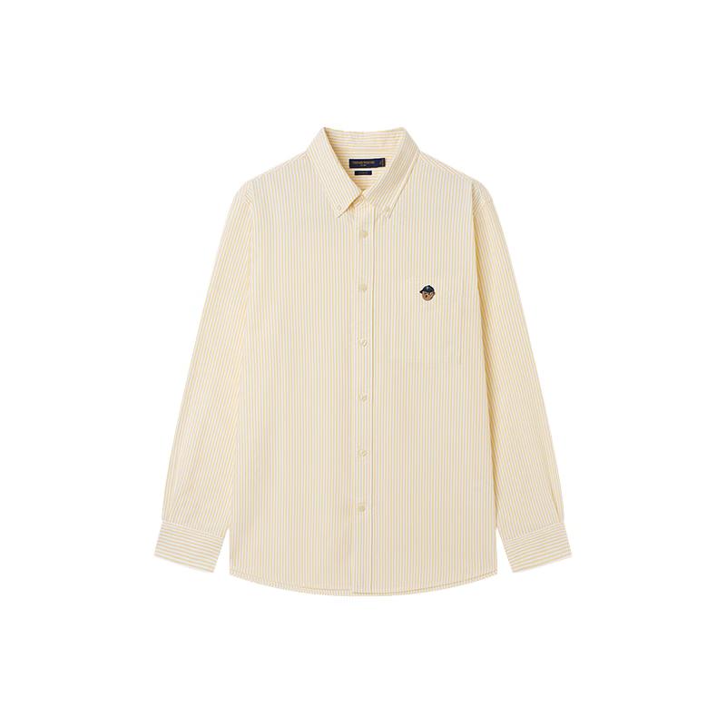 Teenie Weenie Men s American Casual Striped Oxford Long-Sleeve Shirt S