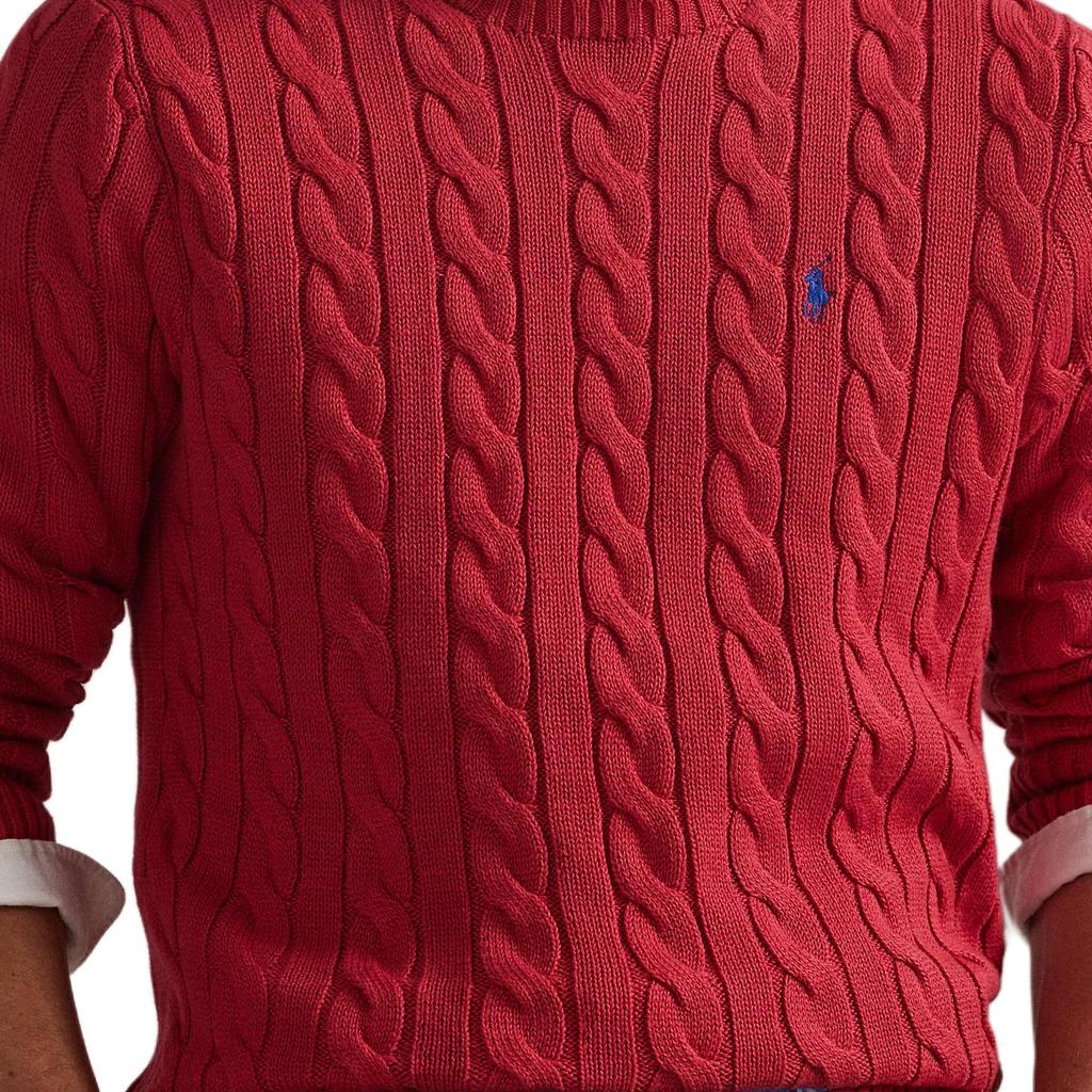 Polo Ralph Lauren FW25 Regular Fit Zopfmuster Baumwolle Rundhals Langarm Pullover Herrenpullover 710775885-525