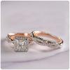 Delicate Design Couple Rings Wedding Ceremony Accessories with Dazzling Zirconia Women Men Exquisite Engagement Jewelry